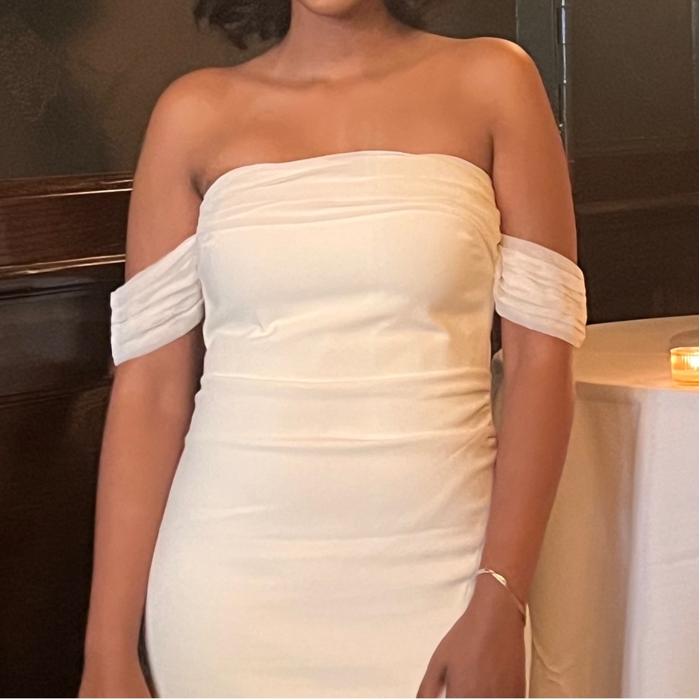 Midi bridal dress - ideal for shower, rehearsal - Picture 2 of 4